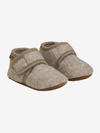 Enfant Enfant - Baby wool slippers Sand melange