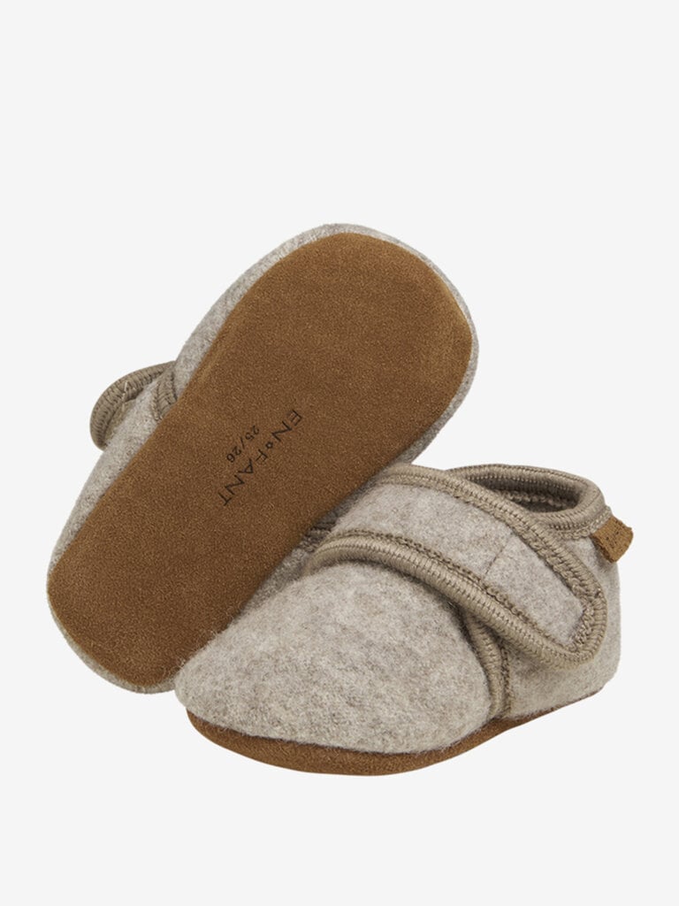 Enfant Enfant - Baby wool slippers Sand melange
