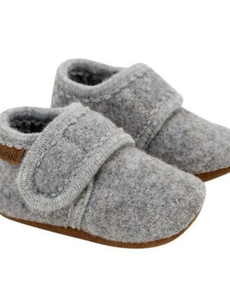 Enfant Enfant - Baby wool slippers Grey melange