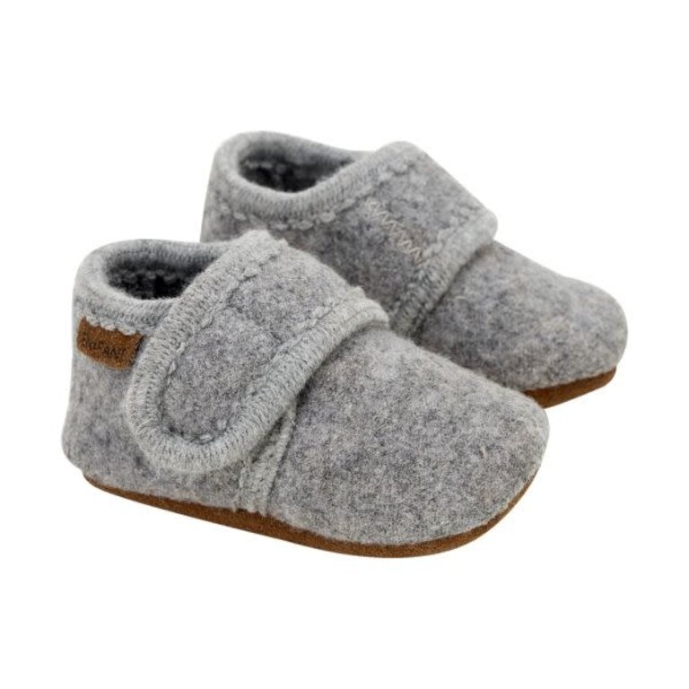Enfant Enfant - Baby wool slippers Grey melange