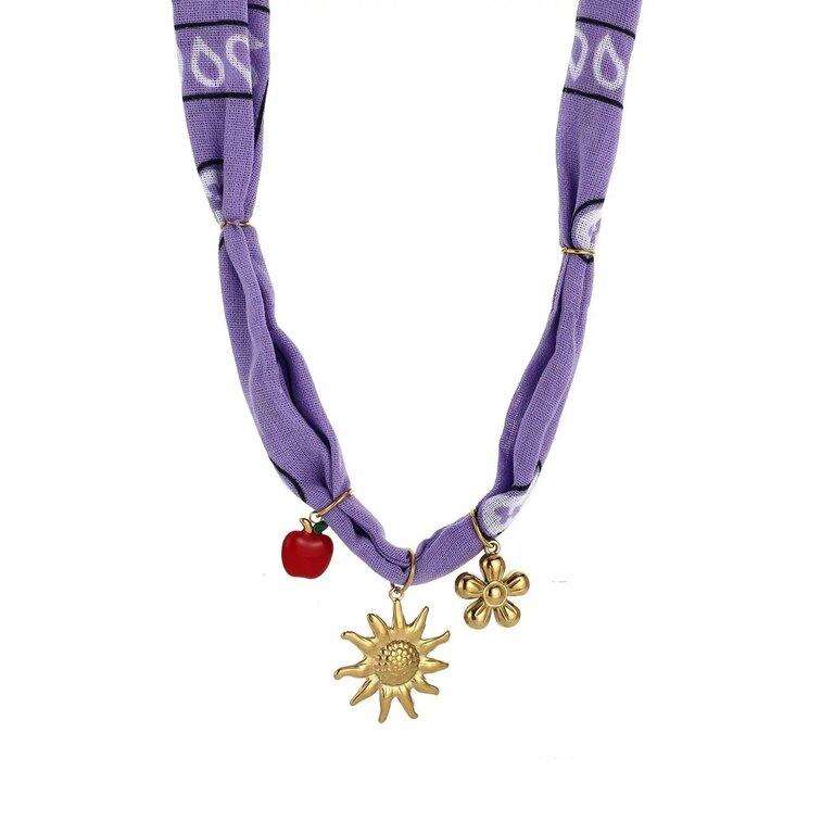 Bandana ketting Lila
