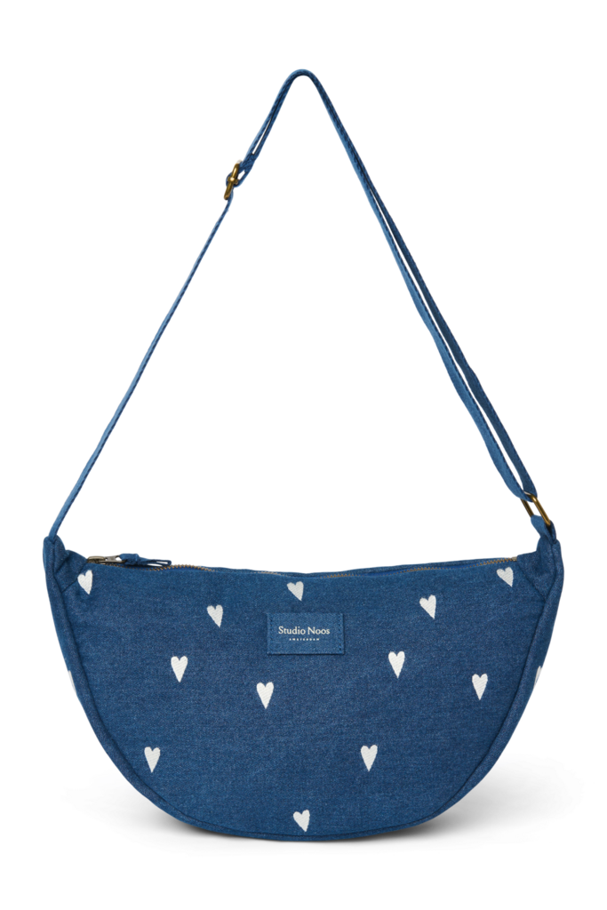 studio noos Studio Noos - adult fanny packDark Blue White Hearts