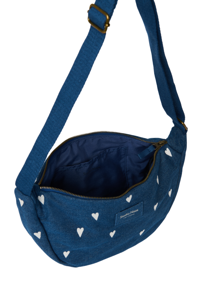 studio noos Studio Noos - adult fanny packDark Blue White Hearts