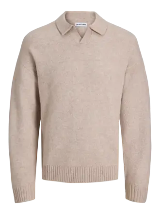 jack&jones JJ Soho knit split neck - Atmosphere