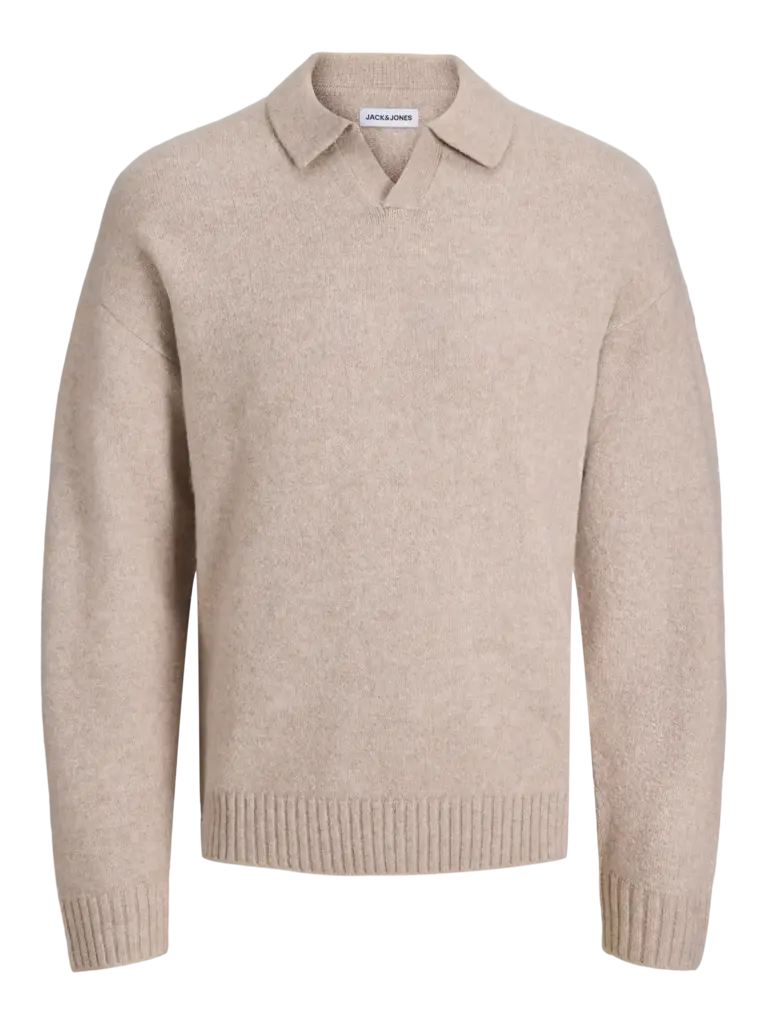 jack&jones JJ Soho knit split neck - Atmosphere