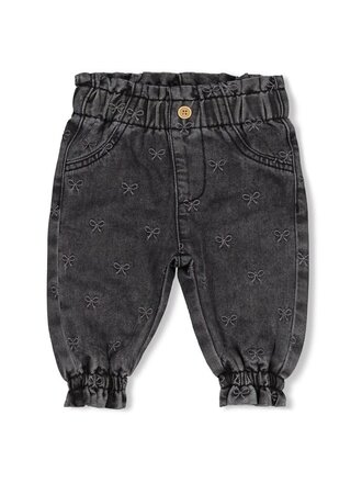 Feetje Feetje - broek strikjes anthracite