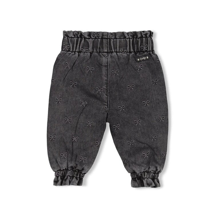 Feetje Feetje - broek strikjes anthracite
