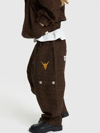 Alix the label Alix mini - LEOPARD CARGO PANTS