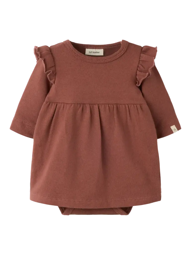 Lil' Atelier Lil atelier - Thoro LS body dress Mahogany