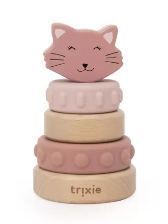 Trixie Trixie Wooden silicone stacking tower - Mrs. Cat