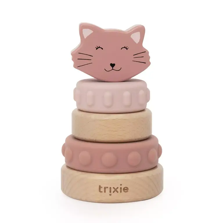 Trixie Trixie Wooden silicone stacking tower - Mrs. Cat