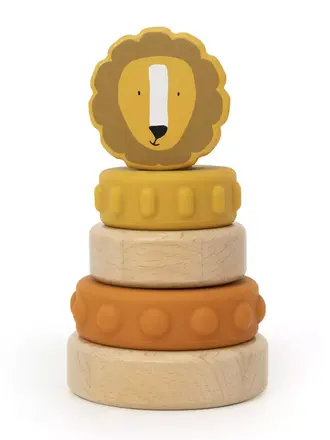 Trixie Trixie Wooden silicone stacking tower - Mr. Lion