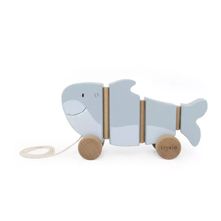 Trixie Trixie -Wooden wiggle pull along toy - Mr. Shark