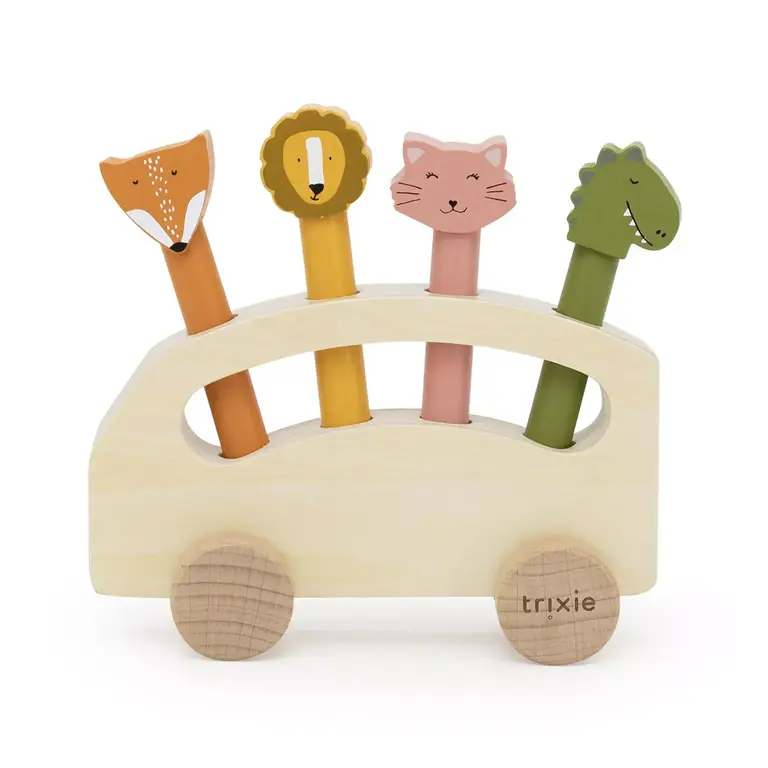 Trixie Trixie Wooden pop-up animal bus