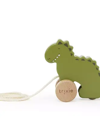 Trixie Trixie -Wooden small pull along toy - Mr. Dino