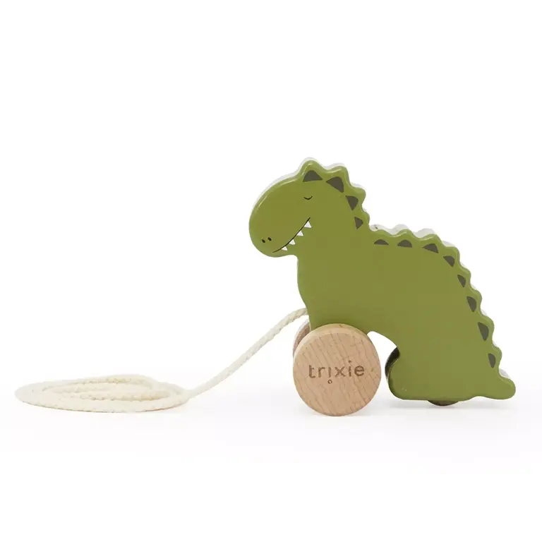 Trixie Trixie -Wooden small pull along toy - Mr. Dino
