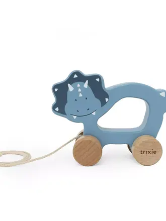 Trixie Trixie -Wooden pull along toy - Mr. Triceratops