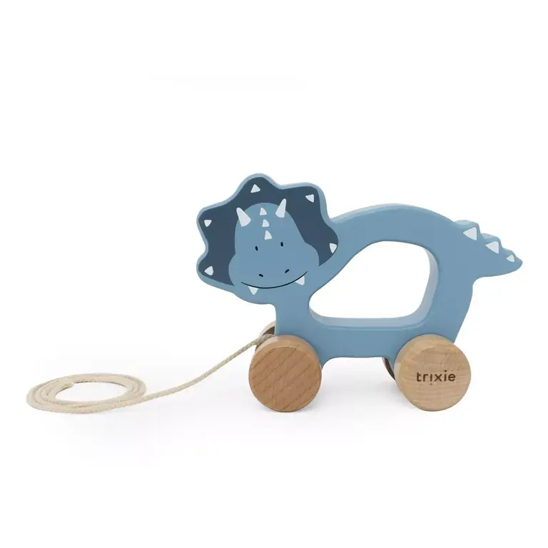 Trixie Trixie -Wooden pull along toy - Mr. Triceratops