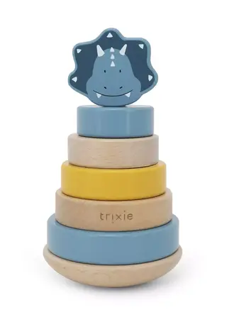 Trixie Trixie - Wooden stacking toy - Mr. Triceratops