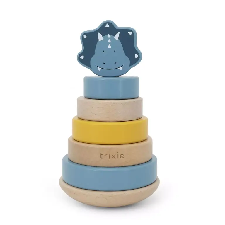 Trixie Trixie - Wooden stacking toy - Mr. Triceratops