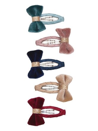 Mimi & Lula Mimi & Lula -TINKERBELL VELVET BOW MINI HAIR CLIPS