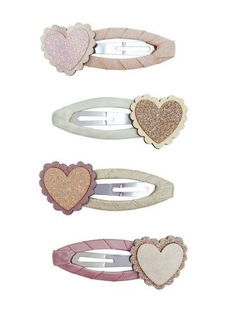 Mimi & Lula Mimi & Lula -	 SCALLOPED HEART HAIR CLIPS