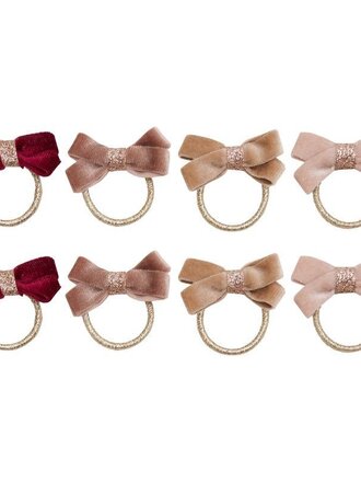 Mimi & Lula Mimi & Lula -	 GLITTER VELVET BOW HAIR TIES