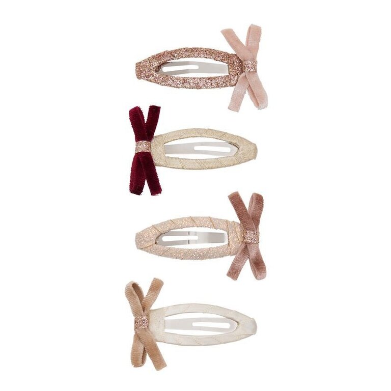Mimi & Lula Mimi & Lula -	 SKINNY VELVET BOW HAIR CLIPS