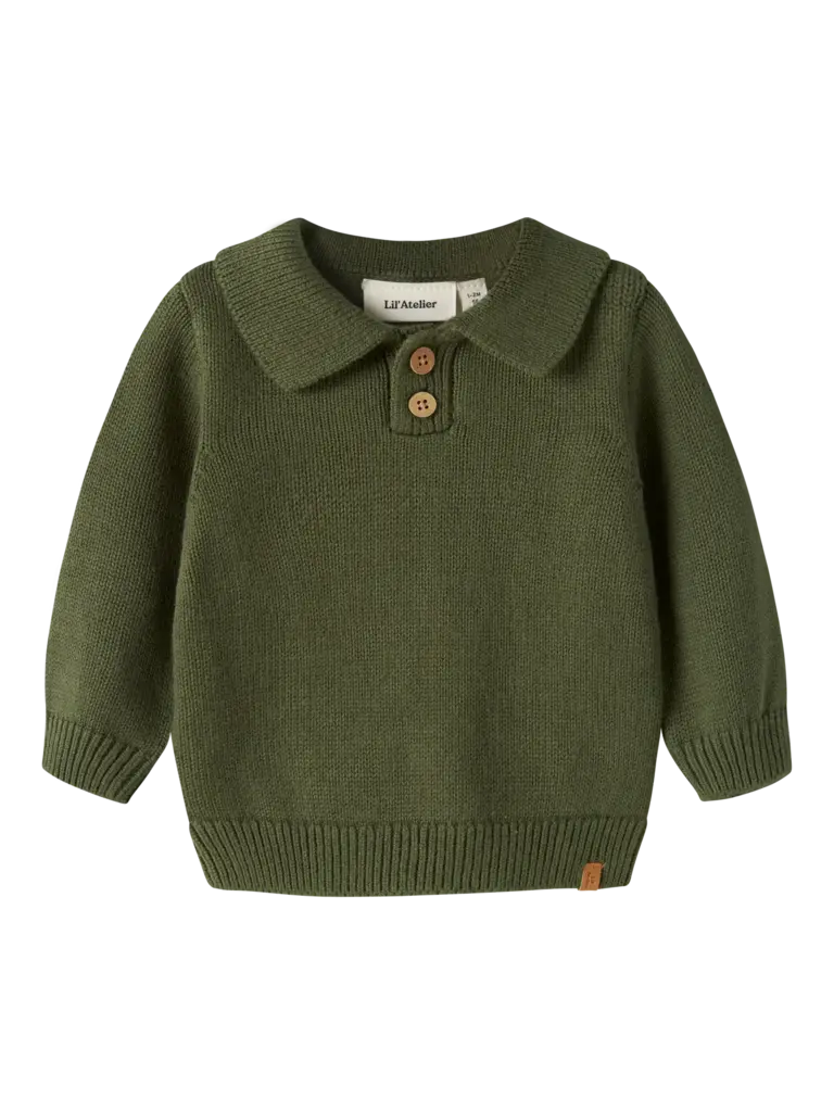 Lil' Atelier Lil atelier - Molo knit polo Cypress
