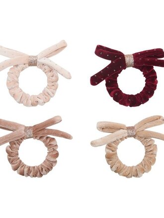 Mimi & Lula Mimi &Lula -V'VET BOW SCRUNCHIES