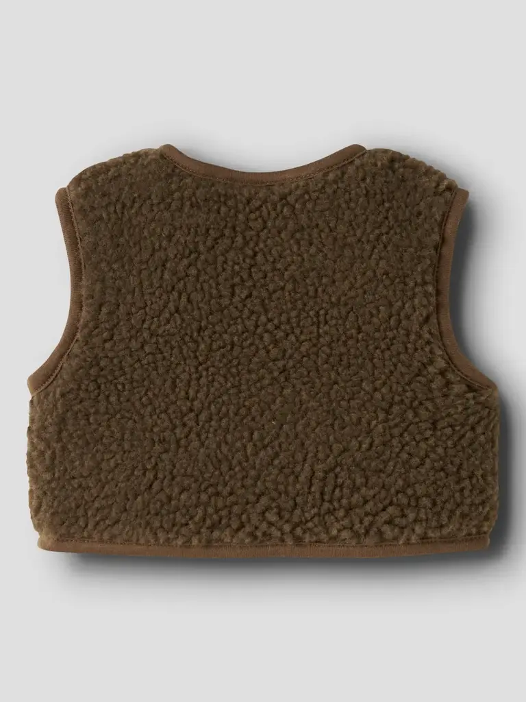 Lil' Atelier Lil Atelier- baby jono sherpa gilet teak