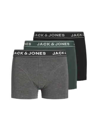 jack&jones JJ - 3 pack boxers  - Grey Melange Forest river - Black