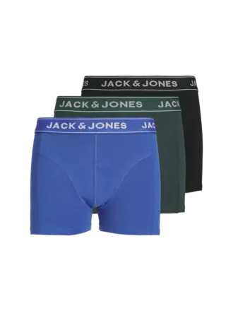 jack&jones JJ - 3 pack boxers  -Black Dazzling Blue - Forest river