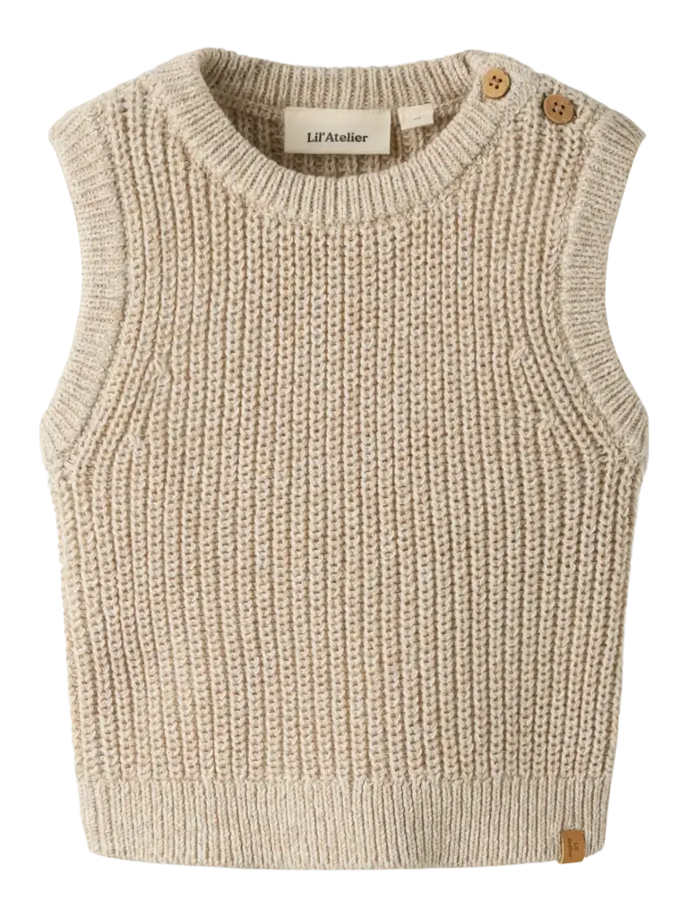 Lil' Atelier Lil Atelier - rokkos knit vest melange