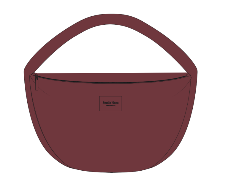 studio noos Studio Noos -Technical Puffy Cross Body Bag Burgundy