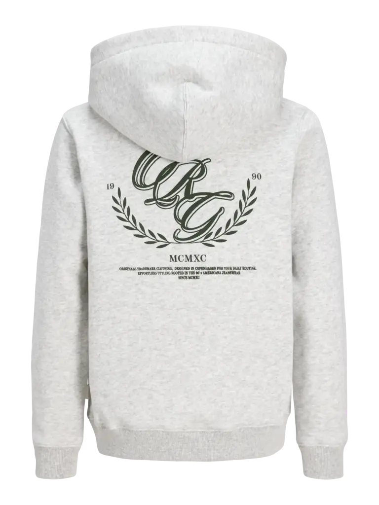 jack&jones JJ - Hoodie FREDERIKSBERG White melange