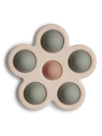 Mushie MUSHIE - PRESS-TOY FLOWER - DRIED THYME/NATURAL/SS