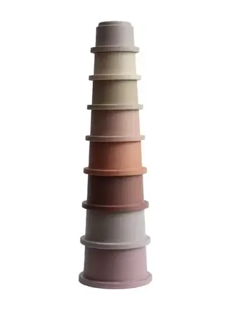 Mushie Mushie - stacking cups pastel