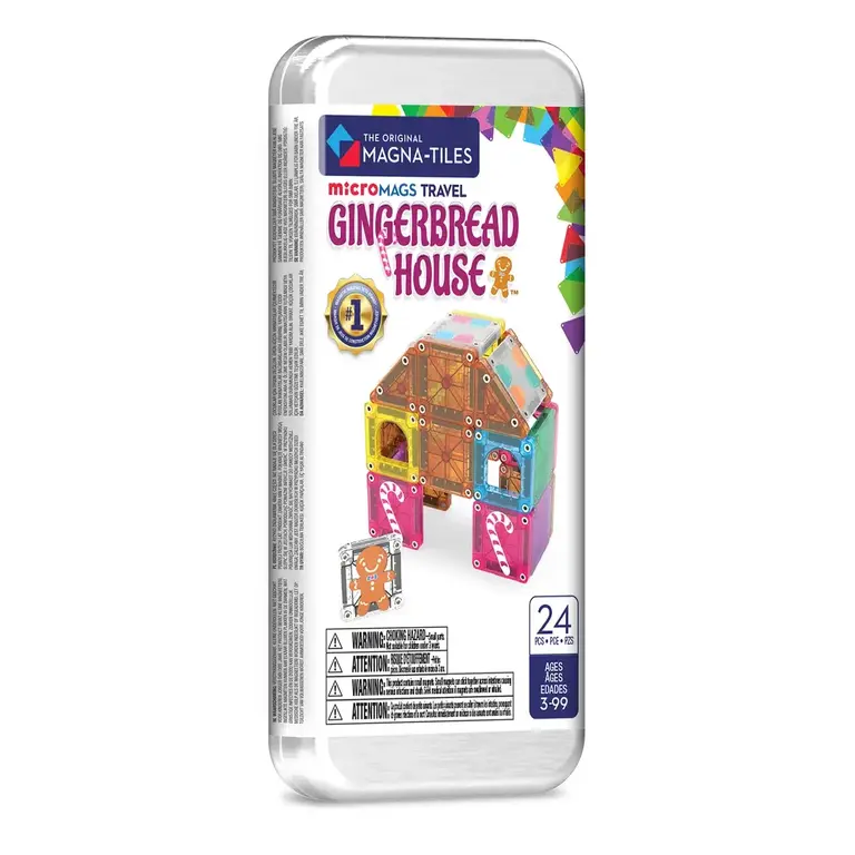magnatiles MAGNA-TILES -microMAGS Ginger Bread 24-Piece Travel Set