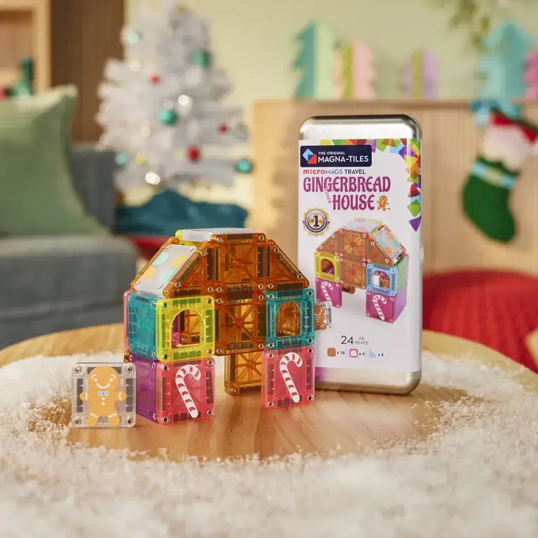 magnatiles MAGNA-TILES -microMAGS Ginger Bread 24-Piece Travel Set
