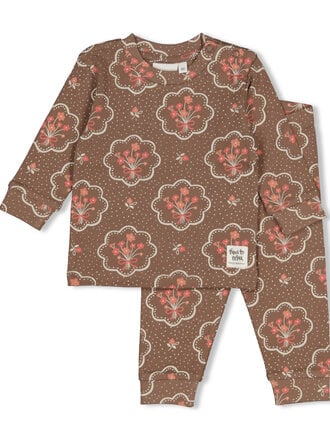Feetje Feetje - Pyjama special flower brown