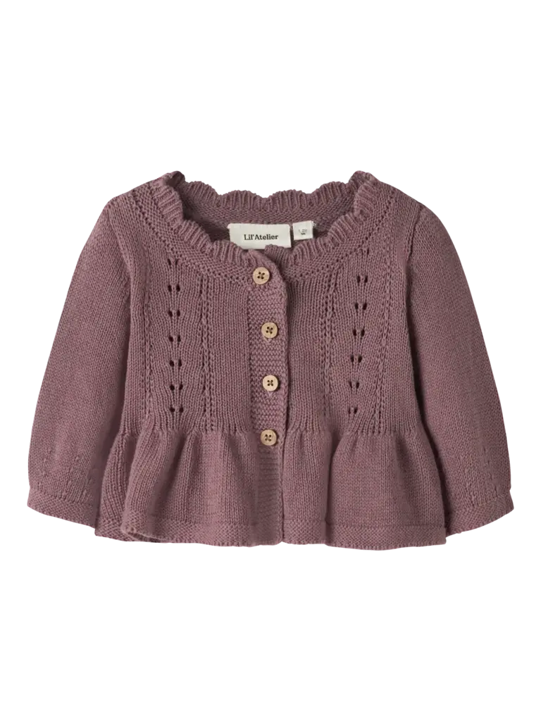 Lil' Atelier Lil Atelier - Short knit vest baby Rose Taupe