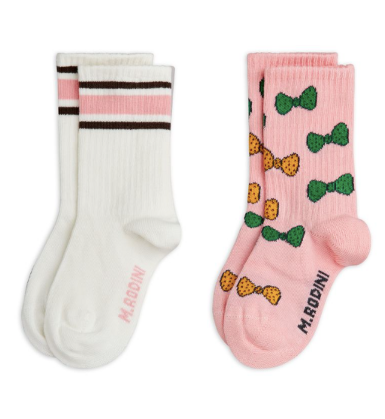 mini rodini Mini rodini - Bow 2-pack socks