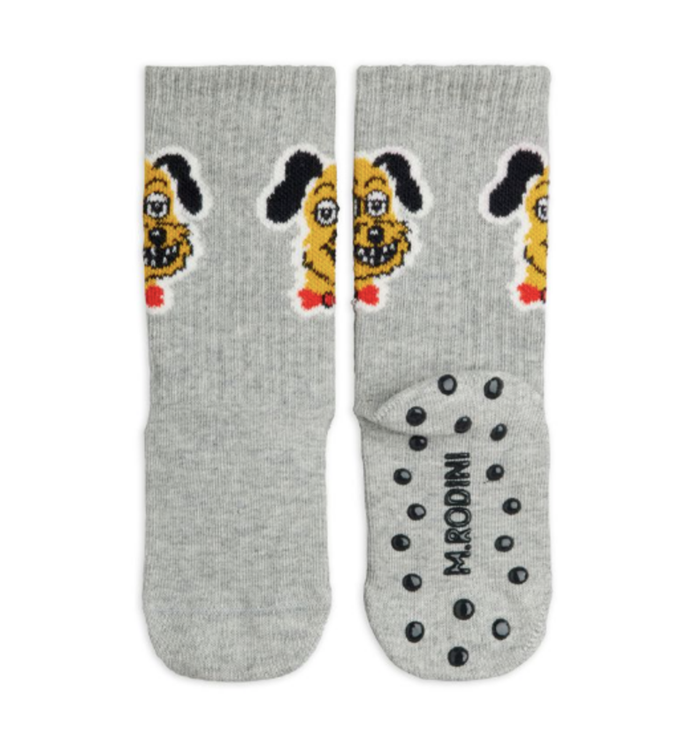 mini rodini Mini Rodini - Dog 1-pack anti-slip socks