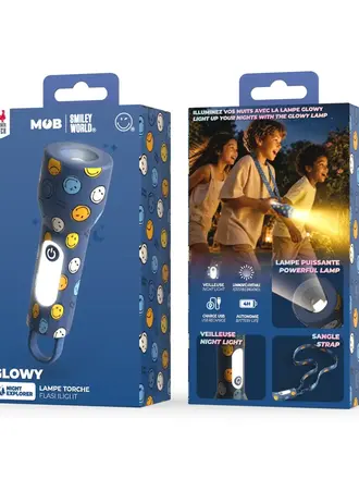 mob MOB - Glowy Smiley World blauw