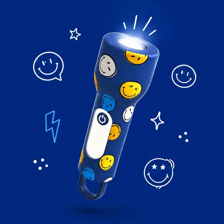 mob MOB - Glowy Smiley World blauw