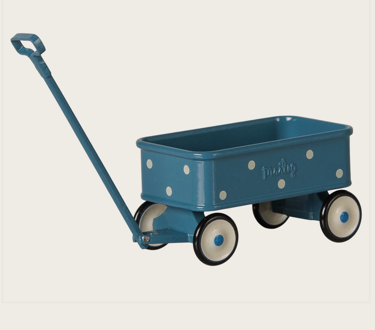Maileg Maileg  -Wagon, Mouse - Blue