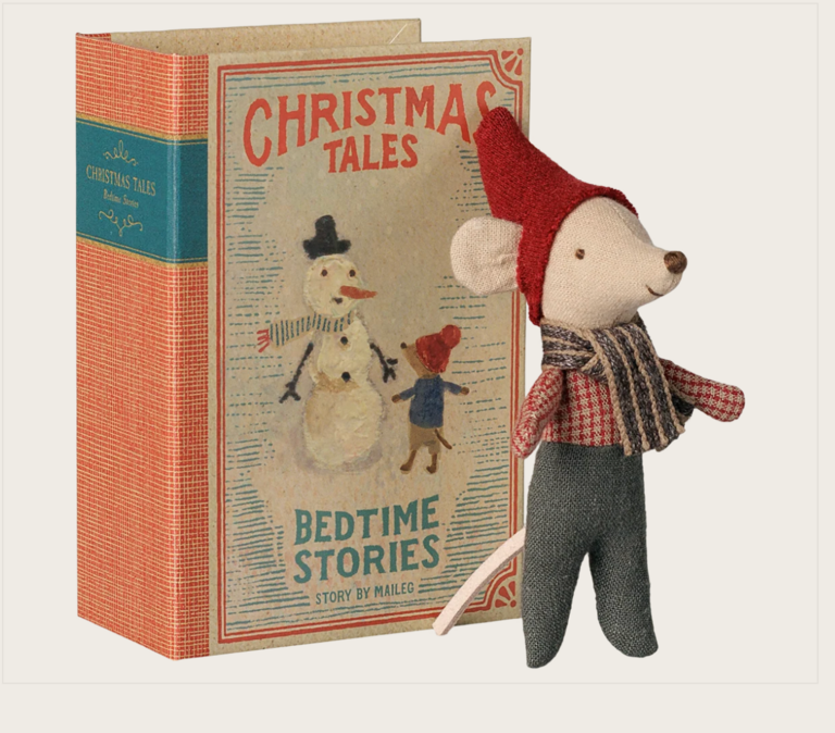 Maileg Maileg -Christmas mouse, Baby in book