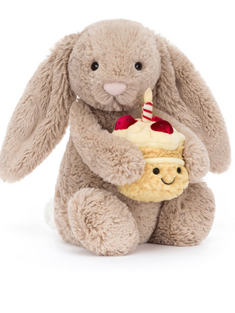 Jellycat Jellycat -Bashful Beige Bunny 'Birthday'