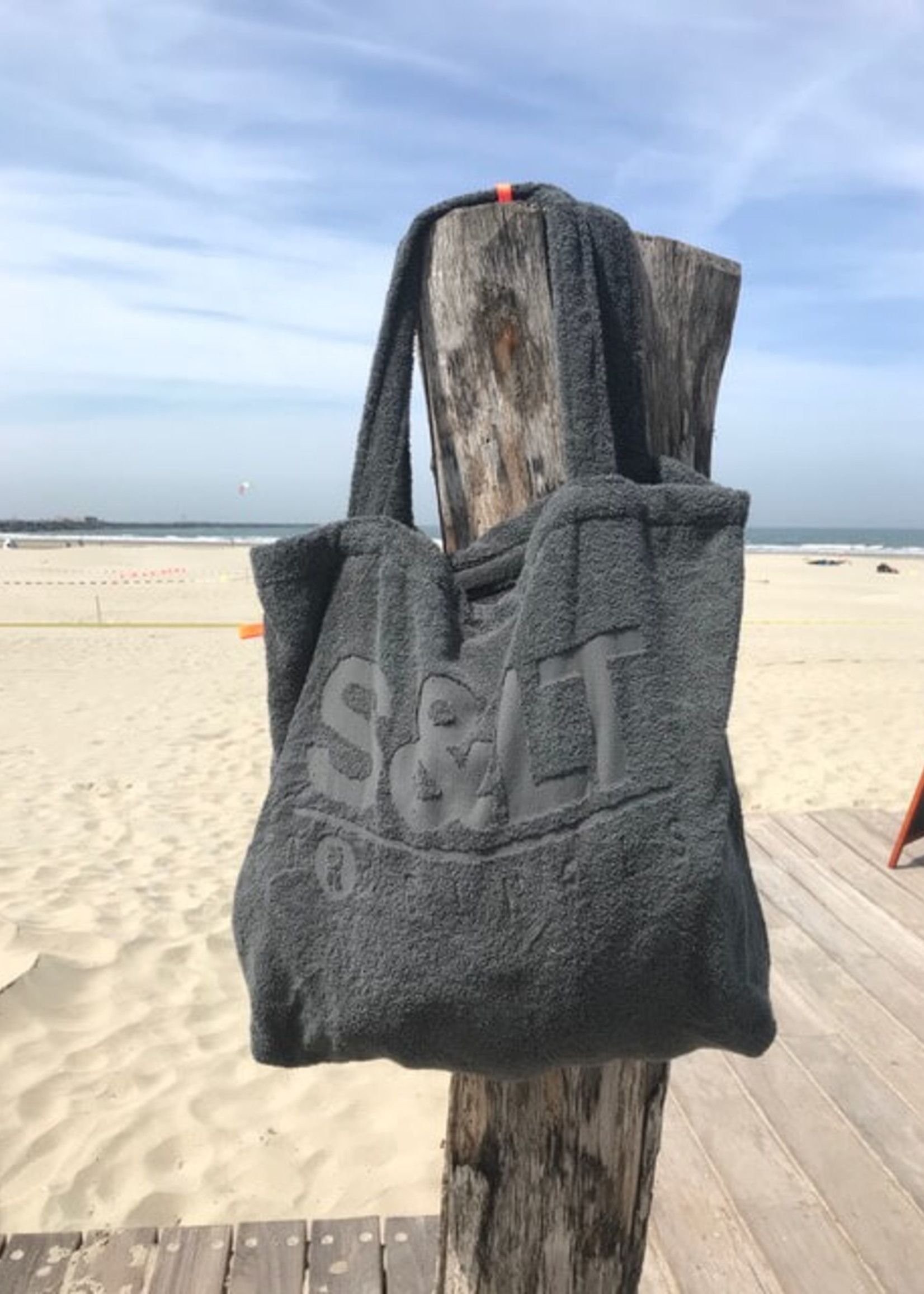 S&LT originals Beachbag - Badstof strandtas met naam